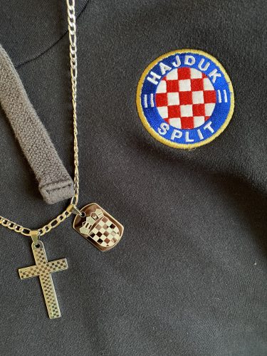 Croatian Grb and Prayer Cross Necklace - Stainless Steel photo review