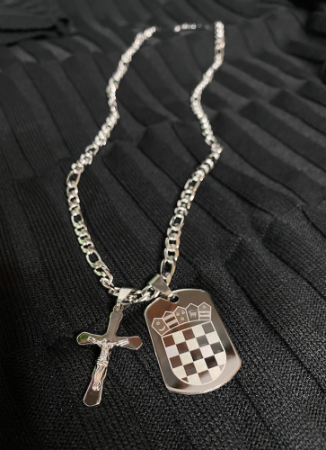 Croatian Grb and Cross Necklace (2 Different Styles)- Stainless Steel photo review
