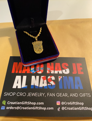 Croatian Grb Necklace Gold or Silver Color photo review