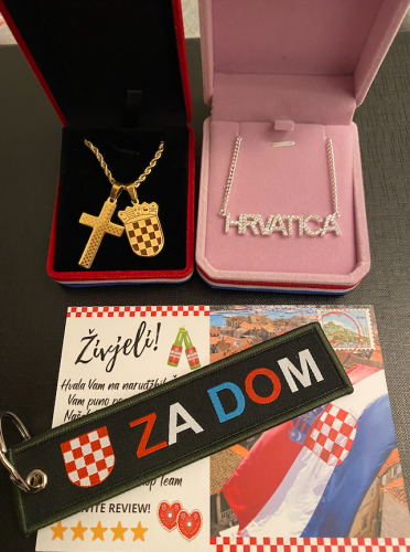 Croatian Grb and Checkered Cross Necklace photo review