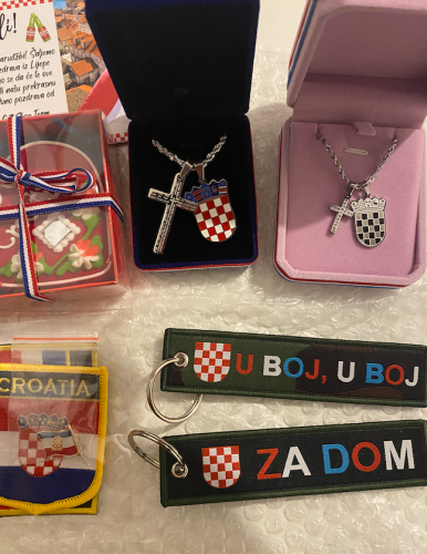 Silver Croatian Grb with Enamel Color and Oče Naš Cross photo review