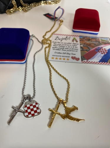 Croatian Map and Cross Necklace photo review