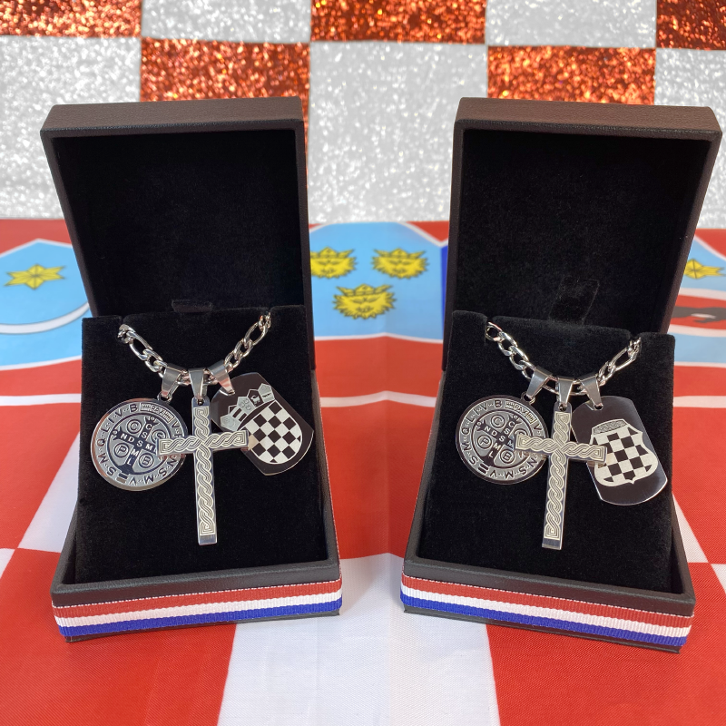 Pločica Grb s Pleter Križem i Medaljom sv. Benedikta Lančić – Figaro Vez - Image 3