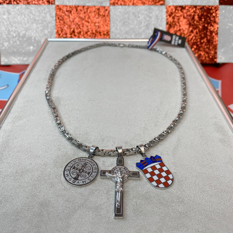 Hrvatski Grb u Boji s Medaljom i Križem sv. Benedikta – Kraljevski Vez - Image 5