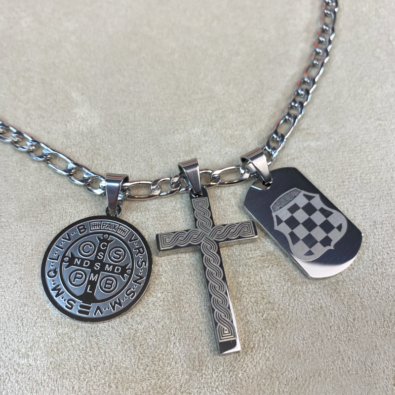 Pločica Grb s Pleter Križem i Medaljom sv. Benedikta Lančić – Figaro Vez - Image 6