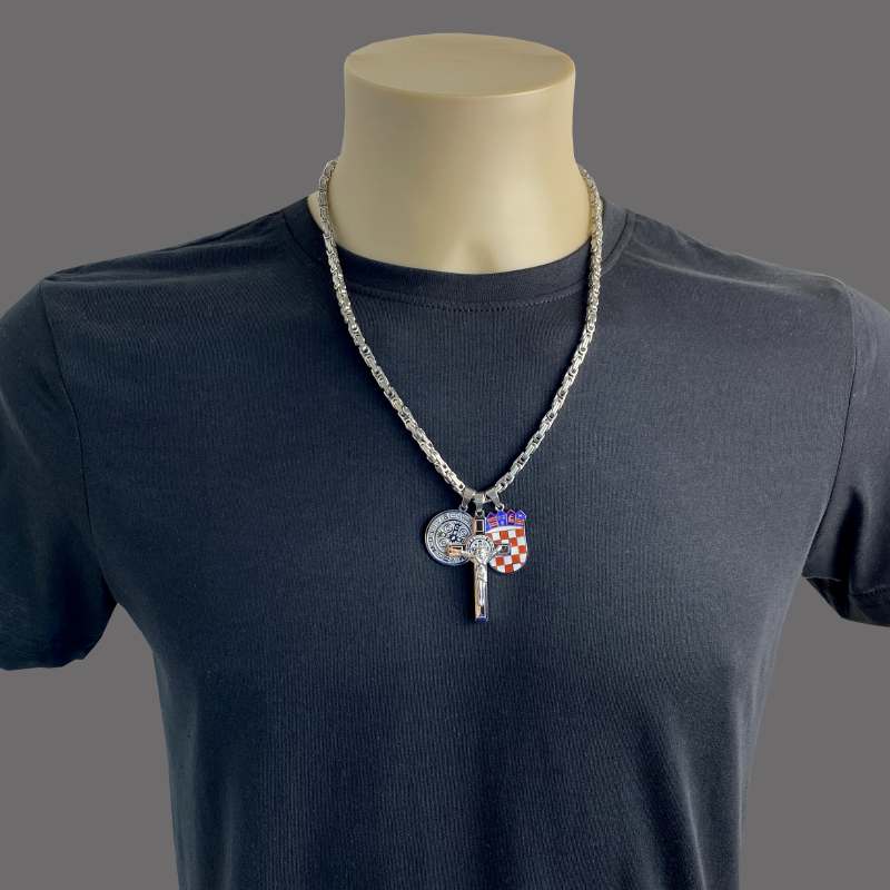 Hrvatski Grb u Boji s Medaljom i Križem sv. Benedikta – Kraljevski Vez - Image 8