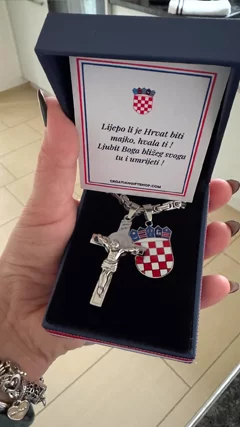 hrvatski grb lancic privjesak croatian pendant necklace